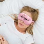 Masque oculaire personnalisé avec pochette pour l'enterrement de vie de jeune fille Cadeau de mariage pour elle