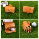 Personalisierte Leder Golfball und Tees Halter mit Namen Geburtstag Geschenk für Golfer