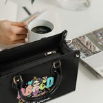 Personalisierte Cartoon ABCD Lehrer Tour Retro Pebbled Leder Umhäng Tragetasche mit Namen Wertschätzung zurück zu Schule Geschenk für Lehrer