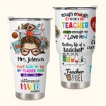 Personlig tecknad krita Lär Kärlek Inspirera 30oz Namn Tumbler med lock och sugrör Rengöringsborste Tillbaka till skolan Uppskattning Present till lär
