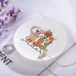Personalisierte Retro Wildblumen MRS. Keramik Schmuckschale mit Namen Wertschätzung Bridal Shower Hochzeit Geschenk für Braut zu sein