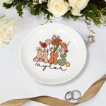 Personalisierte Retro Wildblumen MRS. Keramik Schmuckschale mit Namen Wertschätzung Bridal Shower Hochzeit Geschenk für Braut zu sein