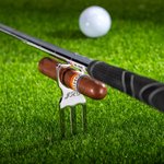 Personlig gravert golf divot verktøy sigarholder med navn Bursdagsgave til golfspiller sportselsker