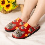 Personalizzato carino gatto cane animale domestico foto Fluffy pantofole Memorial Compleanno regalo per gli amanti degli animali donne uomini