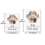Personalised Meet You at the Rainbow Bridge Canvas Painting Wall Art with Pet Paw 5 Photos Collage and Name Memorial Gift for Pet Lovers Loss of Pet