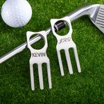Personlig gravert golf divot verktøy sigarholder med navn Bursdagsgave til golfspiller sportselsker