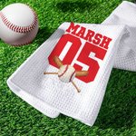 Personlig 100% bomull superabsorberende basketballbaseballhåndkle med navn Bursdagsgave til sportselsker