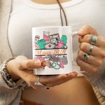 Mug en Céramique Personnalisé avec Nom Multicolore Motif d'Éléments Médicaux Cadeau Remerciement pour Infirmier Médecin Étudiant en Médecine