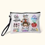 Bolsa de Maquillaje de Dibujos Animados Personalizada con Nombre Regalo de Vuelta al Cole para Profesora