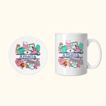 Mug en Céramique Personnalisé avec Nom Multicolore Motif d'Éléments Médicaux Cadeau Remerciement pour Infirmier Médecin Étudiant en Médecine