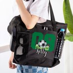 Sac de Sport Personnalisé avec Nom et Numéro Motif Balle Cadeau Anniversaire pour Amoureux de Sport