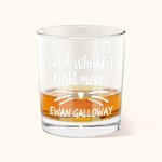 Personalised Need Whisky Right Meow Cute Cat 10oz Old Fashioned Whisky Rocks Glass with Engraved Name Birthday Party Gift for Cat Lovers