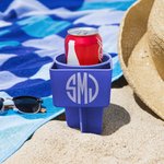 Porte-Gobelet de Plage Personnalisé avec Texte et Motif Accessoire de Plage Cadeau Voyage pour Amateur des Activités en Plein Air
