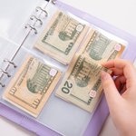 Personalisierter Mehrfarbiger Geldspar-Challenge A5 Binder mit Geburtsblume Namen 100 Umschläge Budget Planer Ringbuch Geburtstag Geschenk für Familie