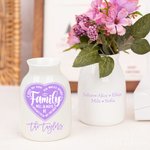 Personalizada Familia Siempre Estará Conectada Por Corazón Florero de Cerámica con 1-12 Nombres Cumpleaños Decoración del Hogar Regalo para la Familia