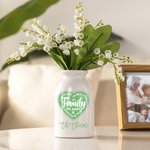 Personalizada Familia Siempre Estará Conectada Por Corazón Florero de Cerámica con 1-12 Nombres Cumpleaños Decoración del Hogar Regalo para la Familia