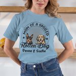 Personalized Multicolour Dad Mom of A Spoiled Rotten Dog Cat 100% Cotton T-shirt with Name Available Birthday Gift for Pet Lovers