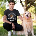 Personalized Multicolour Dad Mom of A Spoiled Rotten Dog Cat 100% Cotton T-shirt with Name Available Birthday Gift for Pet Lovers