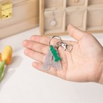 Personalized Glitter Acrylic Name Initial Keychain Bag Charm Multicolour Available Birthday Gift for Women Girls