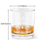 Personalised Need Whisky Right Meow Cute Cat 10oz Old Fashioned Whisky Rocks Glass with Engraved Name Birthday Party Gift for Cat Lovers