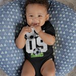 Personalized Football Basketball Sport Theme 100% Cotton Game Day Baby Bodysuit with Name and Number Birthday Baby Shower Gift for Newborns 5