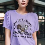Personalized Multicolour Dad Mom of A Spoiled Rotten Dog Cat 100% Cotton T-shirt with Name Available Birthday Gift for Pet Lovers