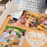 Coperta personalizzata di famiglia cuore 8 foto collage morbido con nome di famiglia compleanno casa decorazione regalo per la famiglia