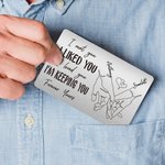 Personalized I'm Keeping You Forever Yours Holding Hands Wallet Card with Names Anniversary Birthday Gift for Couple