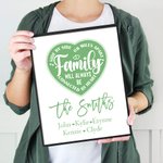 Personalised Family Will Always Be Connected By Heart Frame with Names Desk Decoration Birthday Housewarming Gift for Family