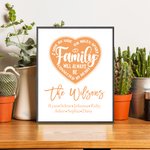Personalised Family Will Always Be Connected By Heart Frame with Names Desk Decoration Birthday Housewarming Gift for Family