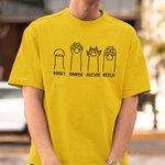 Personalized Cute Pet Paw Unisex 100% Cotton T-shirt with Pet Name Funny Birthday Gift for Cat Dog Lovers Owners