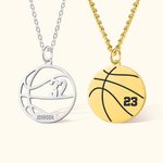 Collana con ciondolo a tema di pallacanestro personalizzata con nome e numero regalo per il giorno del compleanno per gli amanti del basket
