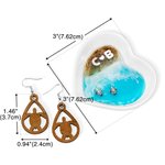 Personalizado Tortugas Marinas Playa Corazón Anillo de Cerámica Plato con Iniciales y Pendientes de Tortuga Boda Compromiso San Valentín Regalo para M