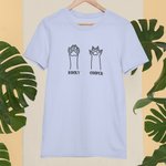 Personalized Cute Pet Paw Unisex 100% Cotton T-shirt with Pet Name Funny Birthday Gift for Cat Dog Lovers Owners