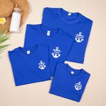 Personalizada Familia Crucero Ancla 100% Algodón Niño Adulto Camiseta con Nombre y Texto Aniversario Viaje Regalo para Familia Pareja