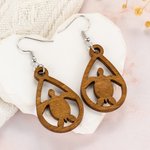 Personalizado Tortugas Marinas Playa Corazón Anillo de Cerámica Plato con Iniciales y Pendientes de Tortuga Boda Compromiso San Valentín Regalo para M
