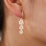 Personalised Cute 1-3 Dog Paw Prints Women Huggie Hoop Earrings with Engraved Name Birthday Memorial Gift for Pet Lovers