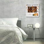 Personalisierte Herbst Kürbisse Ahornblatt Leinwand Foto Malerei mit Text Wanddekoration Halloween Geschenk für Familie Kinder