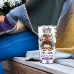 Personalised Cute Cartoon Women Teacher 20oz Name Tumbler with Straw Back to School Appreciation Gift for Teacher