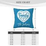 Personalised Family Will Always Be Connected By Heart Multicolour Throw Pillow Cover with Name Birthday Housewarming Farewell Gift for Family