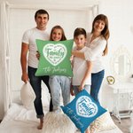 Personalised Family Will Always Be Connected By Heart Multicolour Throw Pillow Cover with Name Birthday Housewarming Farewell Gift for Family