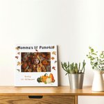 Personalisierte Herbst Kürbisse Ahornblatt Leinwand Foto Malerei mit Text Wanddekoration Halloween Geschenk für Familie Kinder