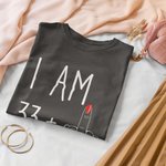 T-Shirt 100% Coton Personnalisé avec Âge Plus Doigt du Milieu en Dessin Cadeau Anniversaire Marrant pour Famille Ami