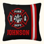 Gepersonaliseerde Fire Dept Design Brandweerman kussenhoes met naam Verjaardag Waardering Gift voor brandweermannen