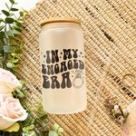 Personalized In My Engaged Era 20oz Frosted Can Glass Cup with Name Bridal Shower Engagement Gift for Her