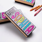 Henkilökohtainen Dalmatialainen Spots Värikäs Doodle Letter Whiteboard liitutaulu pyyhekumi otsikko ja nimi Takaisin kouluun Kiitos lahja opettajalle