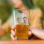 Foto personalizada Retrato Salud Pareja Vaso 16oz con Nombre Cumpleaños Aniversario Regalo para Pareja
