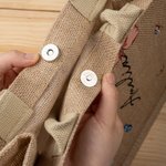 Personalisierte Cartoon-Charakter Jute-Tasche mit Geburtsblume Namen Große Kapazität Tote Bag Muttertag Geburtstag Geschenk für Damen Mädchen