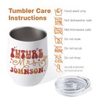 Personalized In My Engaged Era Future 12oz Tumbler with Name Engagement Bridal Shower Gift for Women