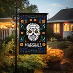 Henkilökohtainen meksikolainen kukka sokerikallo Garden Flag nimi pihalla kuisti sisustus Day of the Dead lahja perheen puutarhanhoito rakastaja